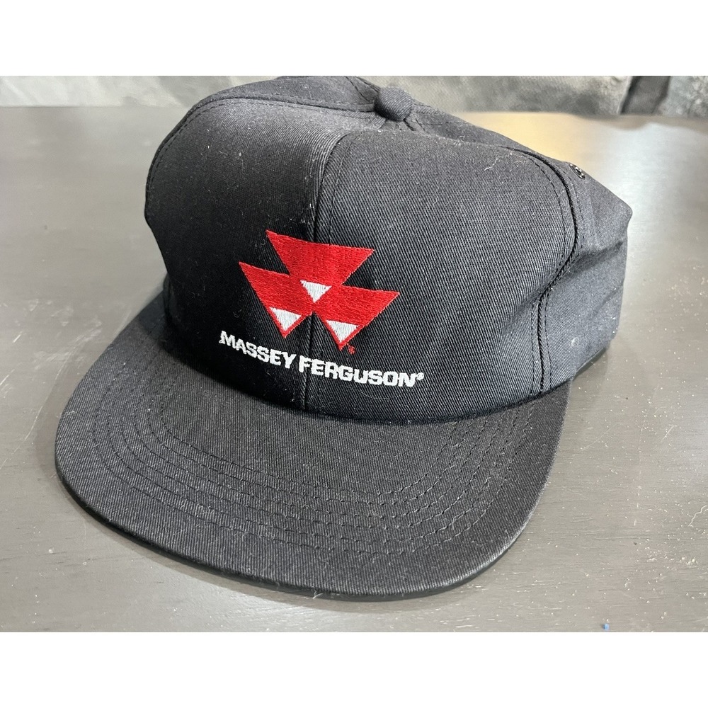 Vtg K Products Massey Ferguson‎ Trucker Hat Black